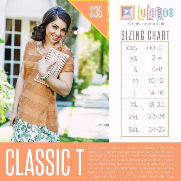 LuLaRoe Classic T XL New With Tags! Super Soft, Lightweight, Stripes 💚💙 - Picture 2 of 5